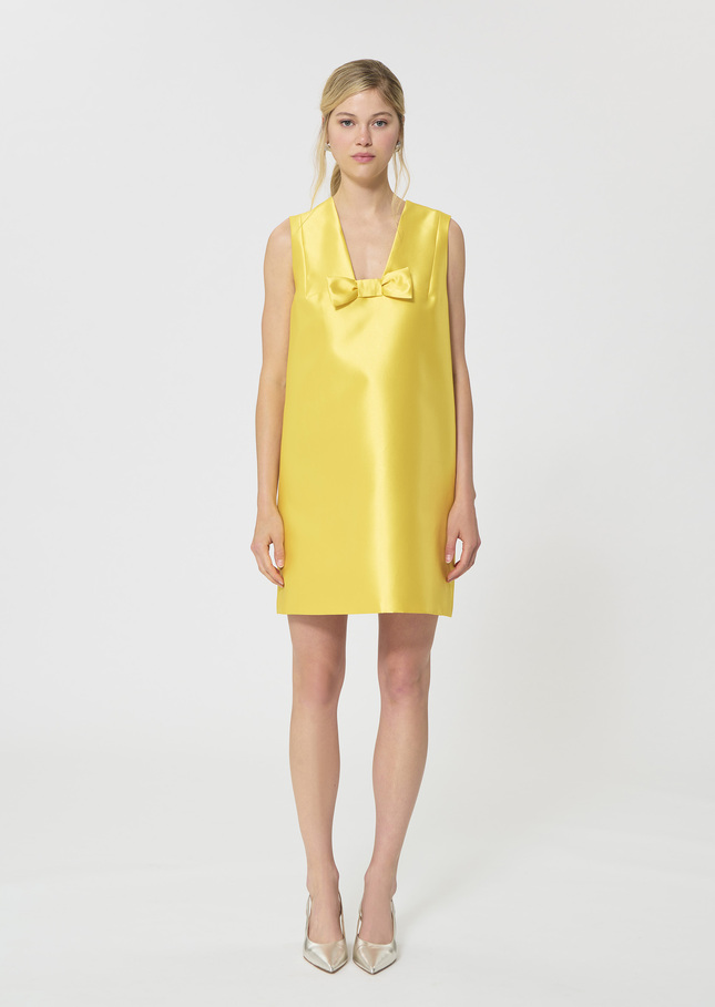 Rusane Dress yellow duchess satin Mimosa TARA JARMON CH