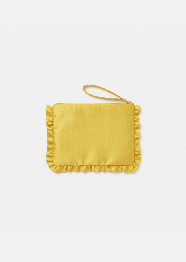 Sabrina clutch yellow duchess satin Mimosa TARA JARMON CH