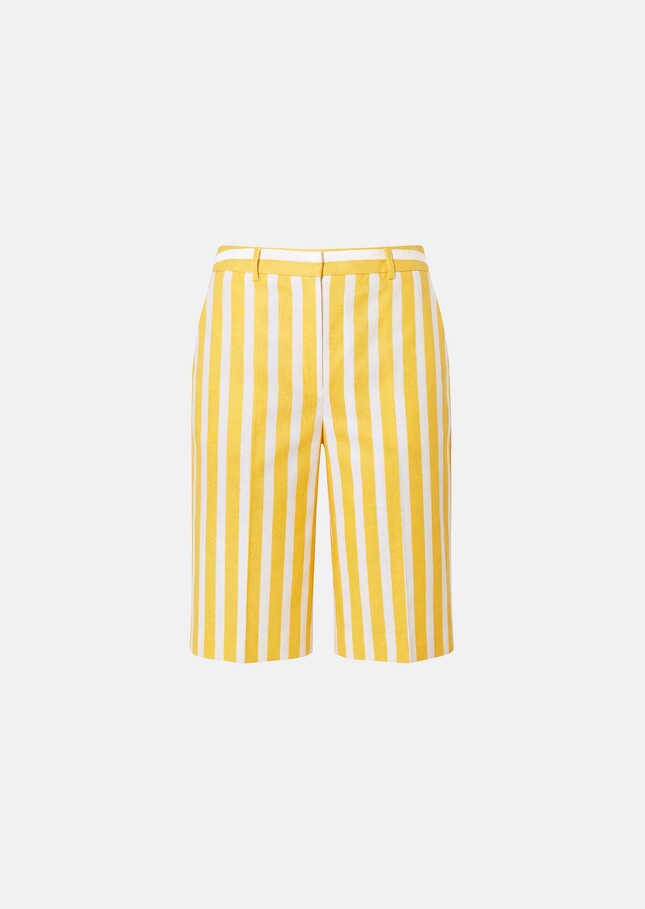Sasha Shorts yellow striped linen and cotton Mimosa TARA JARMON CH