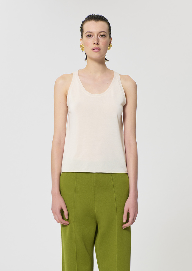 Tabatha Tank Top ecru cotton Off-white TARA JARMON CH