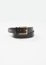 Léa Belt brown crocodile-embossed leather Chocolate TARA JARMON CH