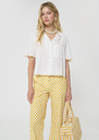 Coraline Shirt ecru ribbed cotton Off-white TARA JARMON CH