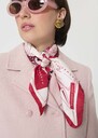 Eline scarf red silk print Cerise TARA JARMON CH