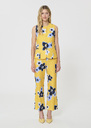 Giovanni Vest yellow floral print linen and cotton Mimosa TARA JARMON CH