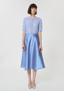 Josephine skirt sky blue duchess satin Horizon TARA JARMON CH