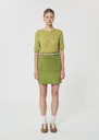 Janice Skirt green suede Pomme TARA JARMON CH