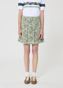 Justine Skirt green floral print Vert anglais TARA JARMON CH