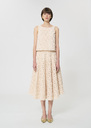 Jackie Skirt beige embossed floral pattern Beige TARA JARMON CH
