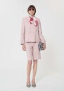 Mathilde coat pale pink textured wool Blush TARA JARMON CH