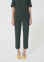 Polo Trousers dark green in fluid crepe Vert anglais TARA JARMON CH