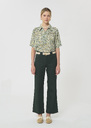 Pierrick trousers dark green cotton gabardine Vert anglais TARA JARMON CH