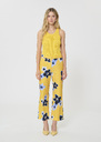 Pampille Trousers yellow floral print linen and cotton Mimosa TARA JARMON CH