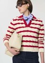 Paolina sweater red striped cotton Cerise TARA JARMON CH
