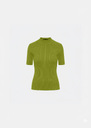 Perla Sweater green ribbed knit Pomme TARA JARMON CH