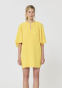 Renetta Dress yellow in fluid crepe Mimosa TARA JARMON CH