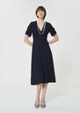 Robbie dress midnight blue in fluid crepe Night TARA JARMON CH