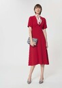 Robbie dress red in fluid crepe Cerise TARA JARMON CH