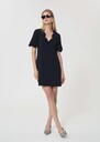 Romelina dress midnight blue in fluid crepe Night TARA JARMON CH