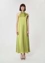 Rosso Dress green satin Anis TARA JARMON CH
