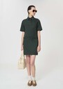 Rivy Dress dark green cotton gabardine Vert anglais TARA JARMON CH