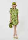 Rudy Dress dark green floral print Vert anglais TARA JARMON CH