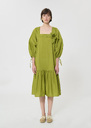 Roméa dress green cotton voile Pomme TARA JARMON CH
