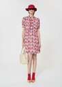 Ricci Dress pale pink retro print Blush TARA JARMON CH