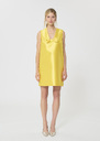 Rusane Dress yellow duchess satin Mimosa TARA JARMON CH