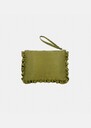 Sabrina clutch green duchess satin Anis TARA JARMON CH