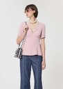 Top Tessa pale pink in fluid crepe Blush TARA JARMON CH