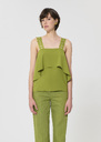 Top Tosca green in fluid crepe Pomme TARA JARMON CH