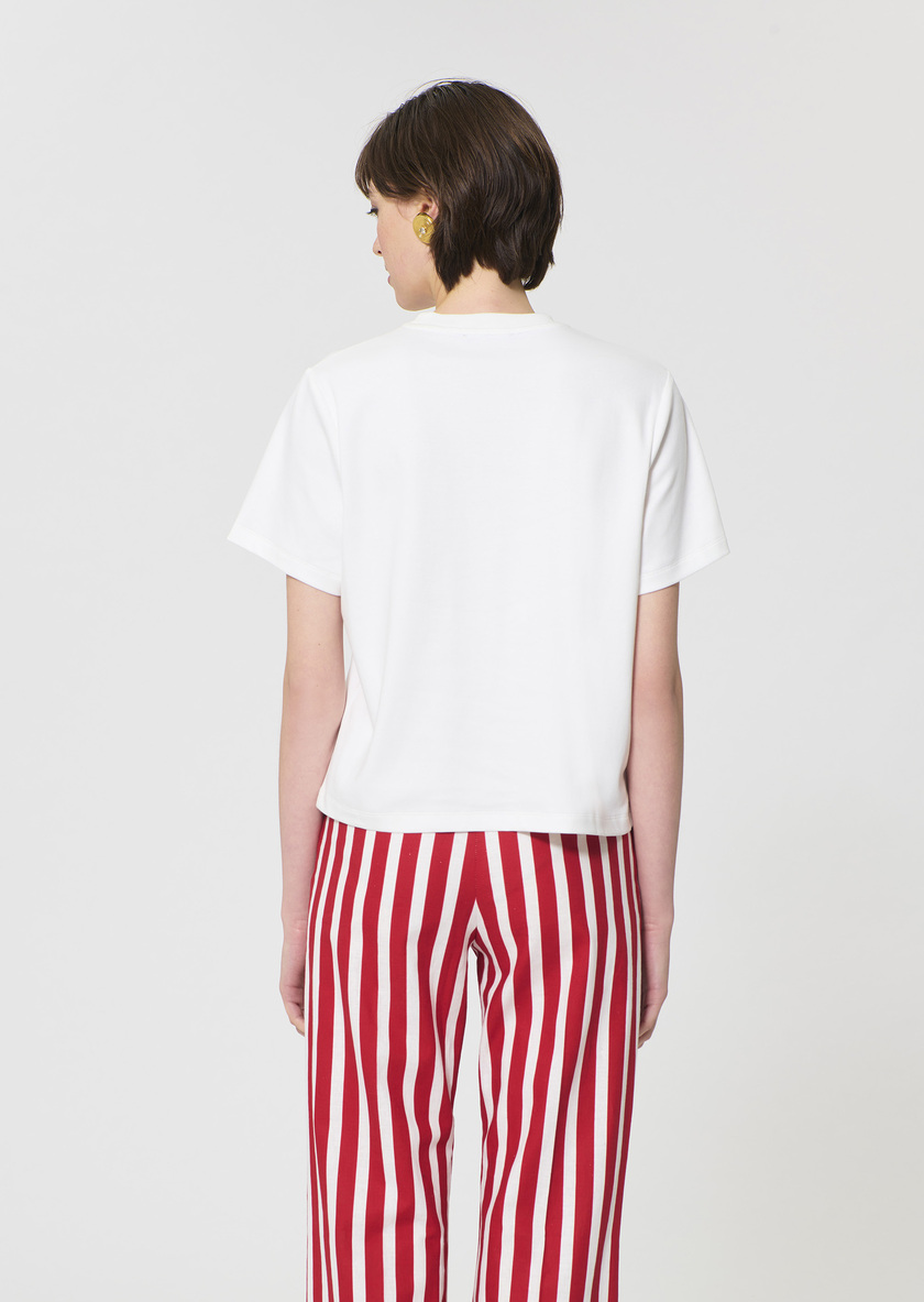 Tarabow T-shirt white printed cotton White TARA JARMON CH