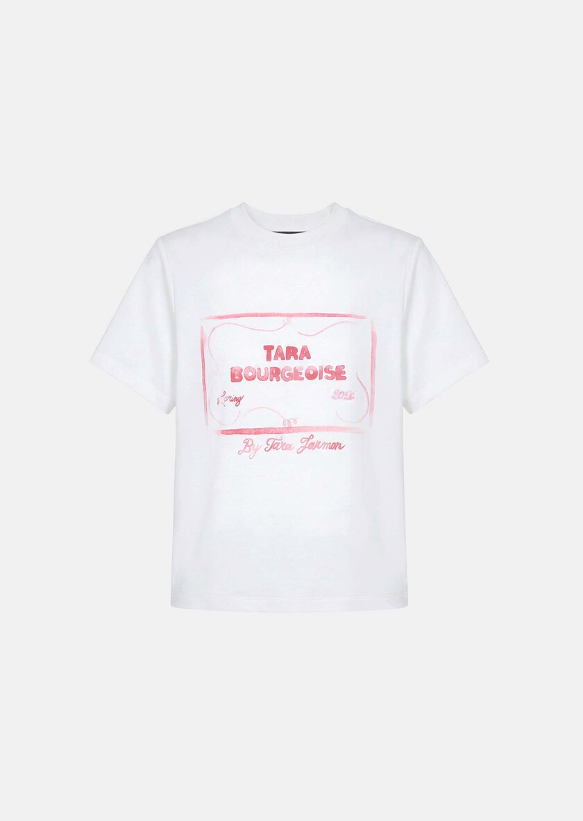 Tarabow T-shirt white printed cotton White TARA JARMON CH