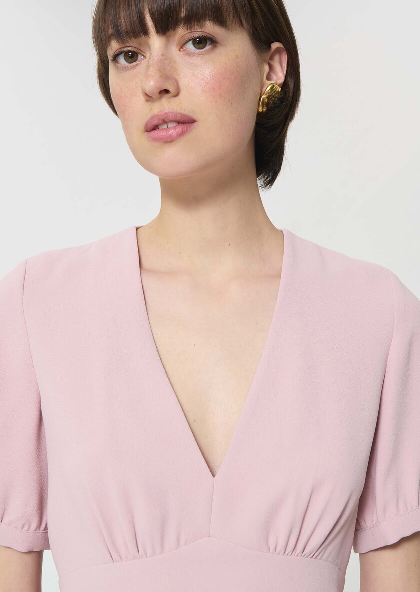 Top Tessa pale pink in fluid crepe Blush TARA JARMON CH