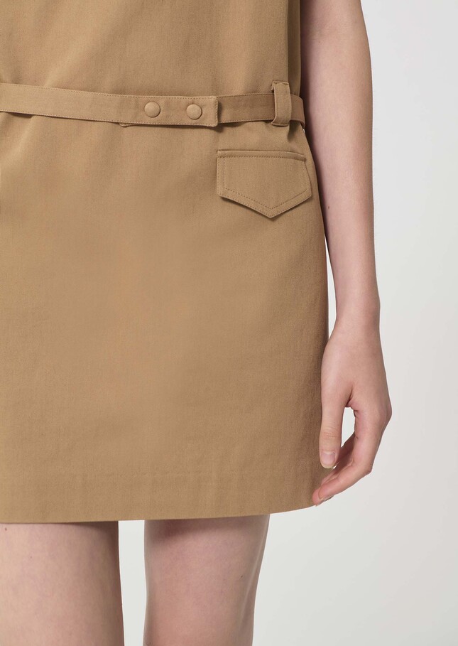 Rivy Dress beige cotton garbardine Miel TARA JARMON CH