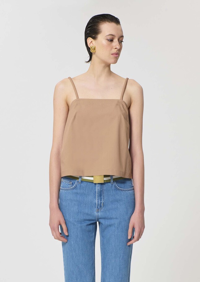 Top Tazzio beige poplin Miel TARA JARMON CH