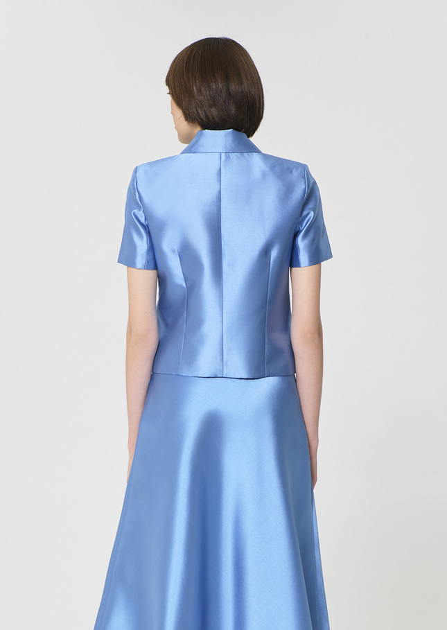 Victoire Jacket sky blue duchess satin Horizon TARA JARMON CH