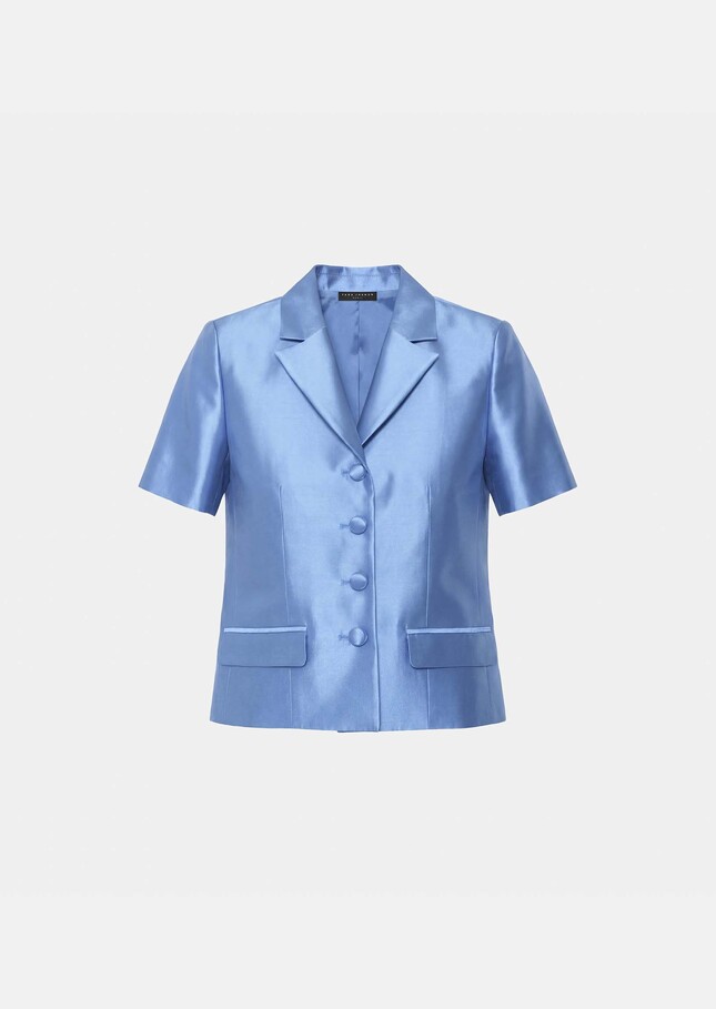 Victoire Jacket sky blue duchess satin Horizon TARA JARMON CH