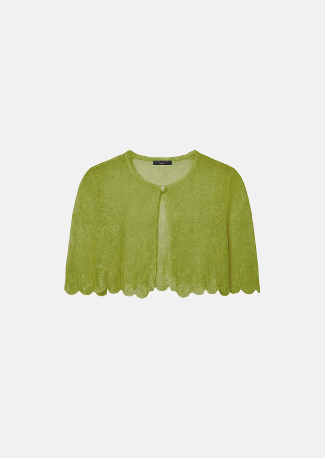 Valentine jacket light green mohair Pomme TARA JARMON CH