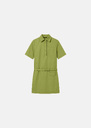 Rivy Dress green cotton gabardine Pomme TARA JARMON CH