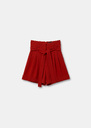Short Shia red in fluid crepe Cerise TARA JARMON CH