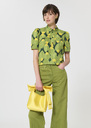 Top Tom dark green floral print Vert anglais TARA JARMON CH