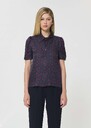 Top Tonino midnight blue with mini clover print Night TARA JARMON CH