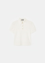 Top Tonino ecru in fluid crepe Off-white TARA JARMON CH
