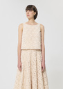 Tulipe Top beige embossed floral pattern Beige TARA JARMON CH