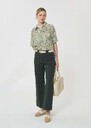 Top Tonina green floral print Vert anglais TARA JARMON CH