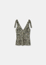 Top Thays Dark green floral print Vert anglais TARA JARMON CH