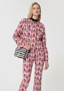 Vina Jacket pale pink retro print Blush TARA JARMON CH