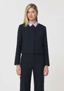 Vina Jacket midnight blue powder-grain canvas Night TARA JARMON CH