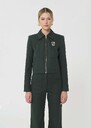 Vasco jacket dark green cotton gabardine Vert anglais TARA JARMON CH